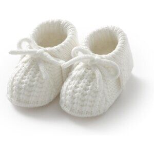 Newborn White Cozy Crochet Boys Girls First Walkers Soft Knit Infant Sock Shoes